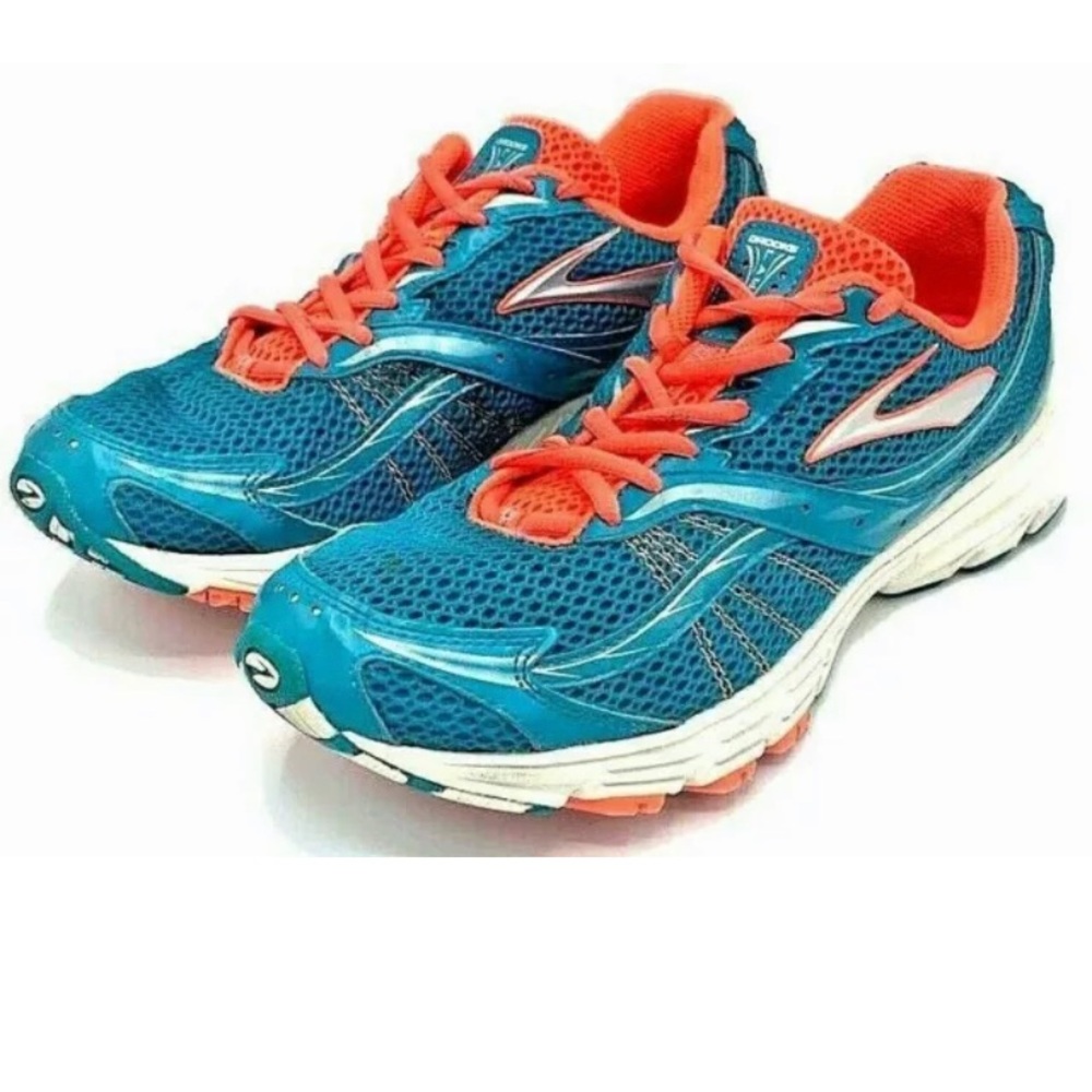 BROOKS CASCADIA Women's LAUNCH Blue Coral Teal White Athletic Shoes